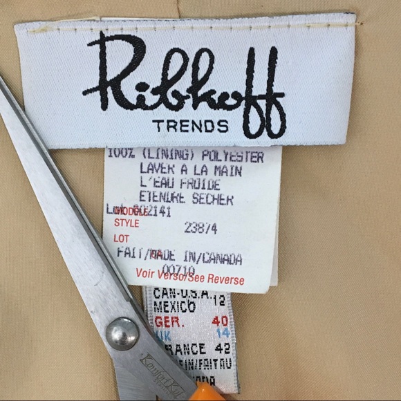 Vintage RIBKOFF Gold Blazer textured evening crystals - Picture 7 of 16